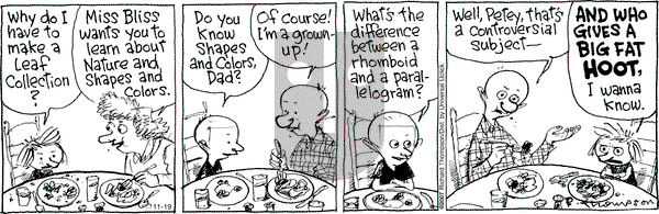 Cul de Sac on Monday November 19, 2012 Comic Strip