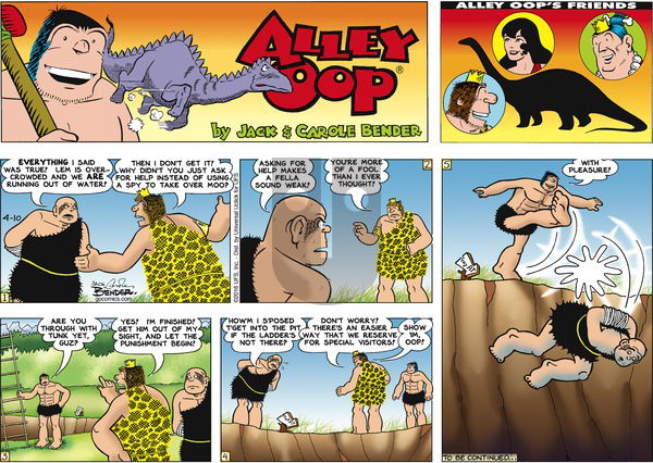 Alley Oop on Sunday April 10, 2016 Comic Strip