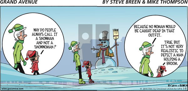 Grand Avenue on Sunday January 11, 2015 Comic Strip