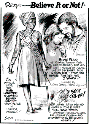 Ripley's Believe It or Not on Friday May 30, 2008 Comic Strip