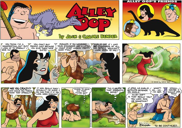 Alley Oop on Sunday January 20, 2008 Comic Strip