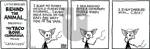 La Cucaracha on Tuesday December 10, 2002 Comic Strip