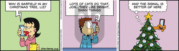 Garfield on Wednesday December 16, 2015 Comic Strip