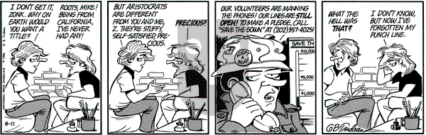 Doonesbury on Wednesday June 11, 1986 Comic Strip