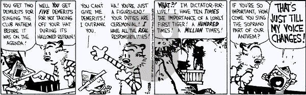 Calvin and Hobbes - Wednesday April 24, 1991 Comic Strip