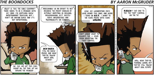 The Boondocks on Sunday October 24, 1999 Comic Strip