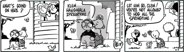 Rose is Rose on Tuesday April 5, 1988 Comic Strip