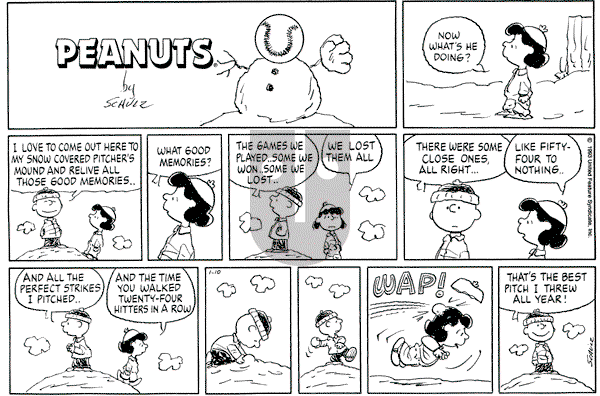 Peanuts - Sunday January 10, 1993 Comic Strip