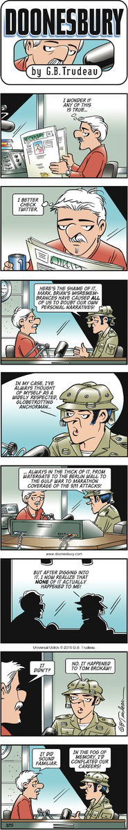 Doonesbury on Sunday March 15, 2015 Comic Strip