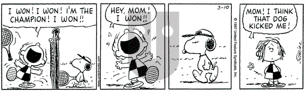 Peanuts on Monday March 10, 1997 Comic Strip