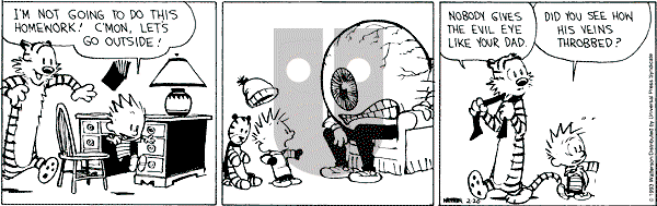 Calvin and Hobbes - Saturday February 20, 1993 Comic Strip