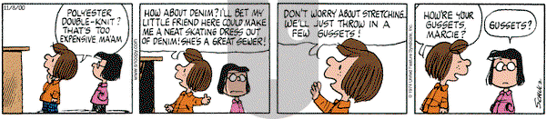 Peanuts on Wednesday November 8, 2000 Comic Strip