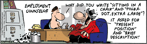Frank and Ernest - Monday August 18, 2008 Comic Strip