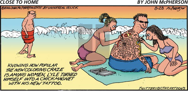 Close to Home on Sunday August 28, 2016 Comic Strip
