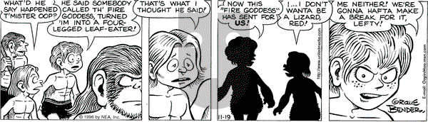 Alley Oop on Tuesday November 19, 1996 Comic Strip