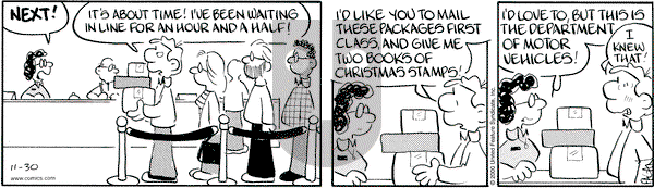 Drabble - Thursday November 30, 2000 Comic Strip