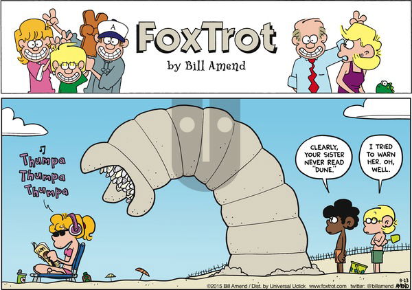 FoxTrot on Sunday August 23, 2015 Comic Strip