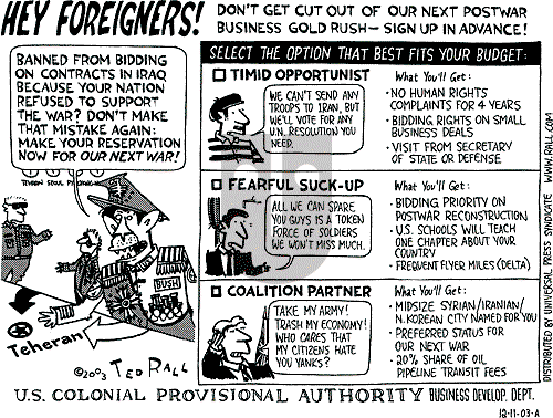 Ted Rall on Thursday December 11, 2003 Comic Strip