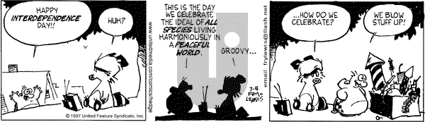 Over the Hedge on Friday July 4, 1997 Comic Strip