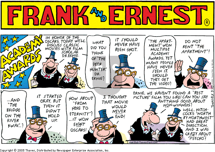 Frank and Ernest on Sunday March 23, 2003 Comic Strip