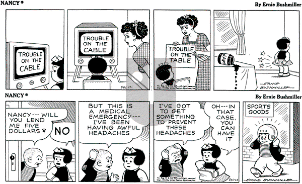 Nancy on Monday December 19, 1955 Comic Strip