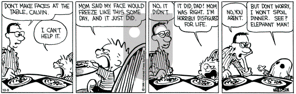 Calvin and Hobbes on Wednesday October 9, 1991 Comic Strip