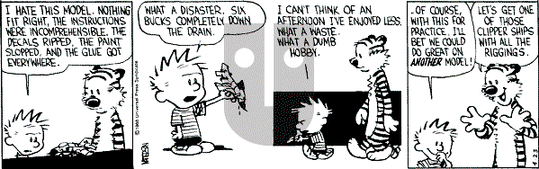 Calvin and Hobbes - Saturday April 23, 1988 Comic Strip
