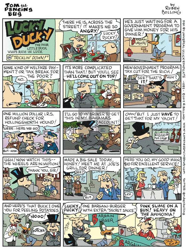 Tom the Dancing Bug on Friday April 13, 2012 Comic Strip