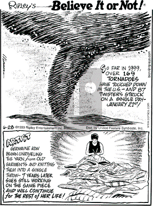 Ripley's Believe It or Not on Monday June 28, 1999 Comic Strip