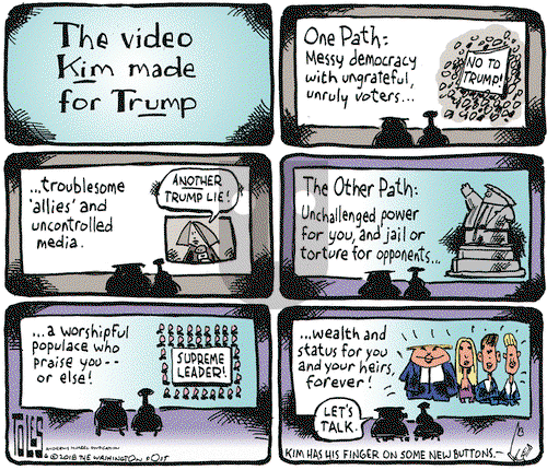 Tom Toles on Thursday June 14, 2018 Comic Strip