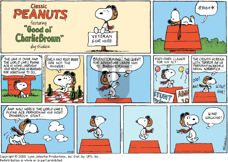 Peanuts - Sunday September 3, 2000 Comic Strip