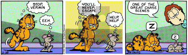 Garfield on Wednesday February 28, 1990 Comic Strip