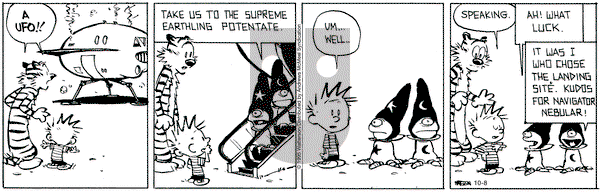 Calvin and Hobbes on Wednesday October 8, 2025 Comic Strip