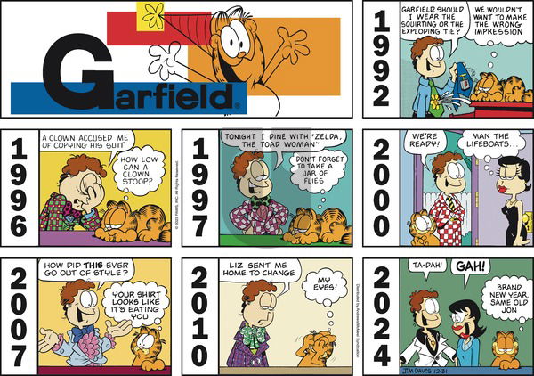 Garfield - Sunday December 31, 2023 Comic Strip