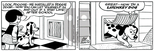 Nancy on Wednesday November 5, 2003 Comic Strip