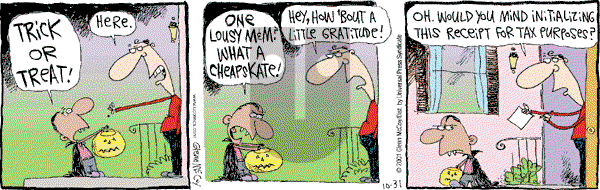 The Duplex on Wednesday October 31, 2001 Comic Strip