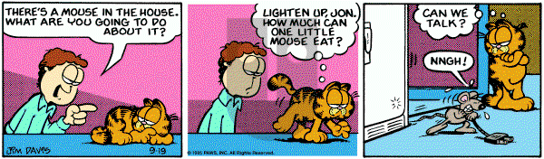 Garfield on Thursday September 19, 1985 Comic Strip