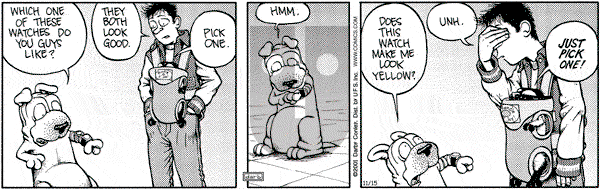 Get Fuzzy on Thursday November 15, 2001 Comic Strip