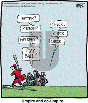 In the Bleachers on Thursday July 7, 2016 Comic Strip
