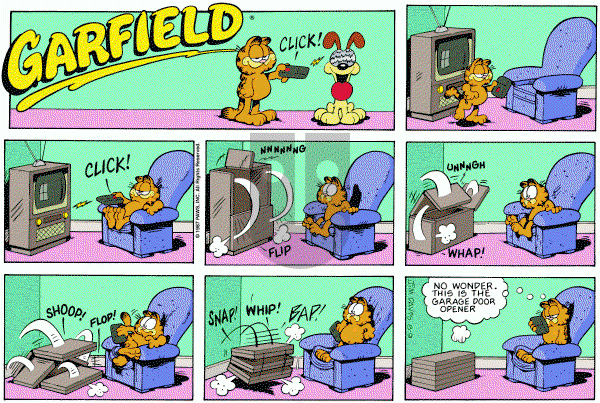 Garfield on Sunday August 9, 1987 Comic Strip