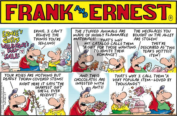 Frank and Ernest on Sunday February 9, 2014 Comic Strip