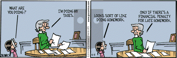 Grand Avenue on Monday April 11, 2016 Comic Strip