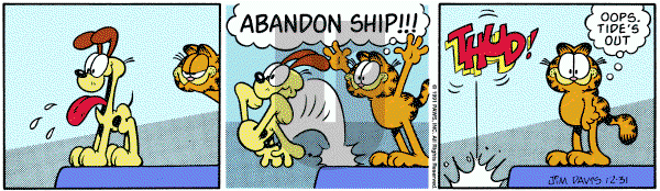 Garfield on Tuesday December 31, 1991 Comic Strip