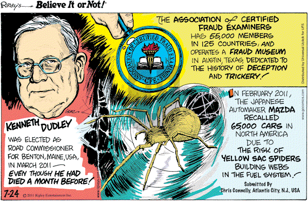 Ripley's Believe It or Not - Sunday July 24, 2011 Comic Strip