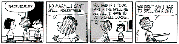 Peanuts on Tuesday March 6, 1979 Comic Strip