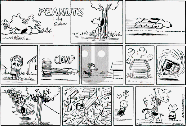 Peanuts - Sunday July 26, 1959 Comic Strip