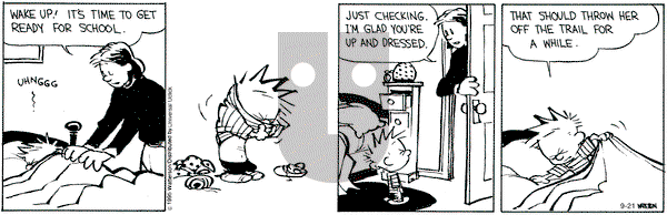 Calvin and Hobbes on Monday September 21, 2015 Comic Strip