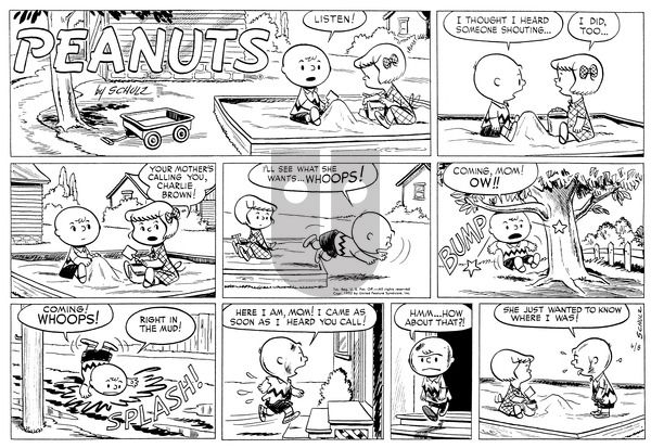 Peanuts on Sunday June 8, 1952 Comic Strip