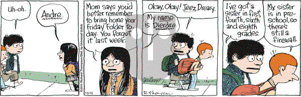 Cul de Sac on Friday October 16, 2015 Comic Strip