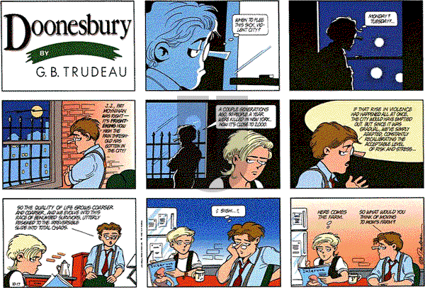 Doonesbury on Sunday October 17, 1993 Comic Strip